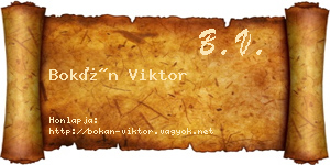 Bokán Viktor névjegykártya